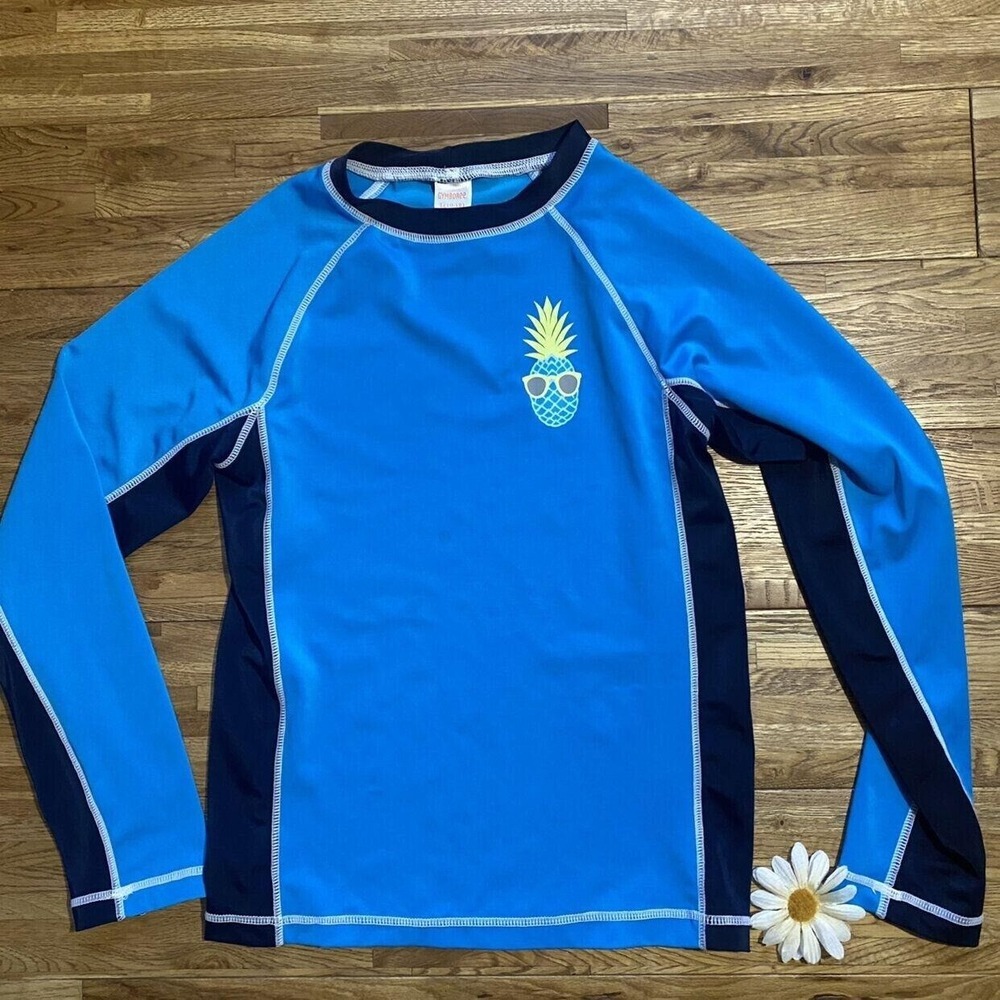 Gymboree Pineapple Long Sleeve Rash Guard Size 10-12